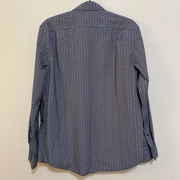 Michael Kors Men's Button Up Long Sleeve Size L Classic Fit Cotton Print - Picture 2 of 11